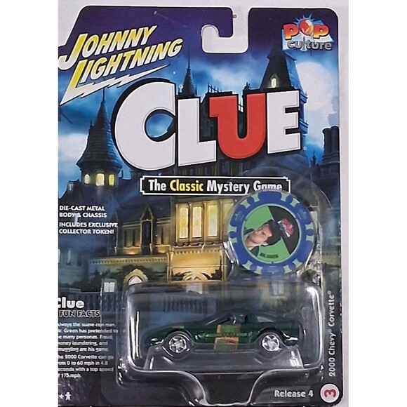 Johnny Lightning Pop Culture Clue 1/64 Car w/ Token 4 Ford, Chevy, Hudson Toyota - Picture 10 of 11